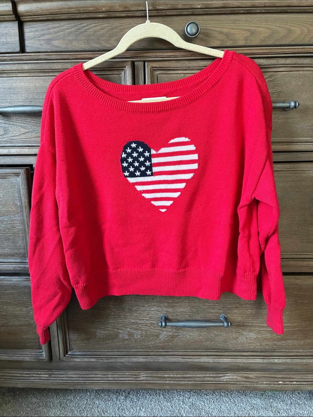 Hollister Red USA Sweater